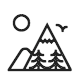 Mountains icon representing you enjoying your trip with RVezy.
